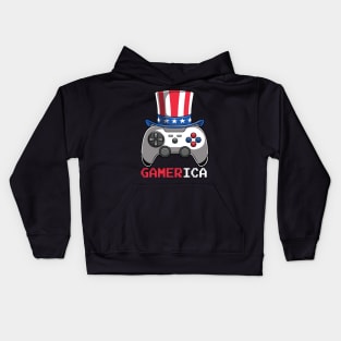 Gamerica Video Game Controller Uncle Sam Hat Kids Hoodie